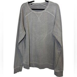 VRST Men’s Mineral Washed Raglan Twill Gray Crewneck Sweatshirt sz L